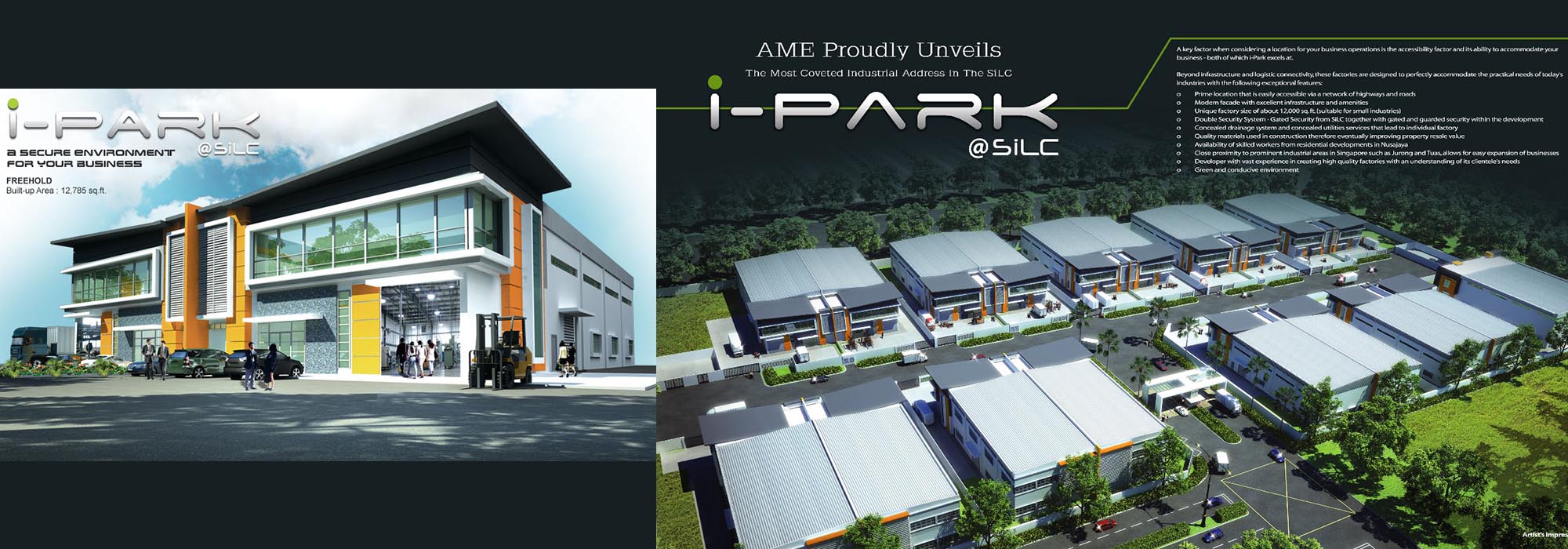 Semi Detached Factory With Extra Land at iPark @ SiLC For Rent